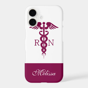 Red Red Caduceus Nurse Medical Symbol
