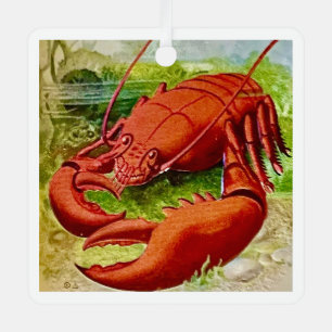 Red, Red Lobster! Metal Tree Decoration