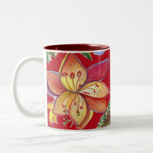 Red red Orchid Mug