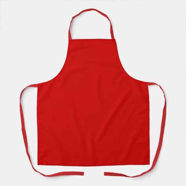 Red-red, party red, solid colour, apron (Front)