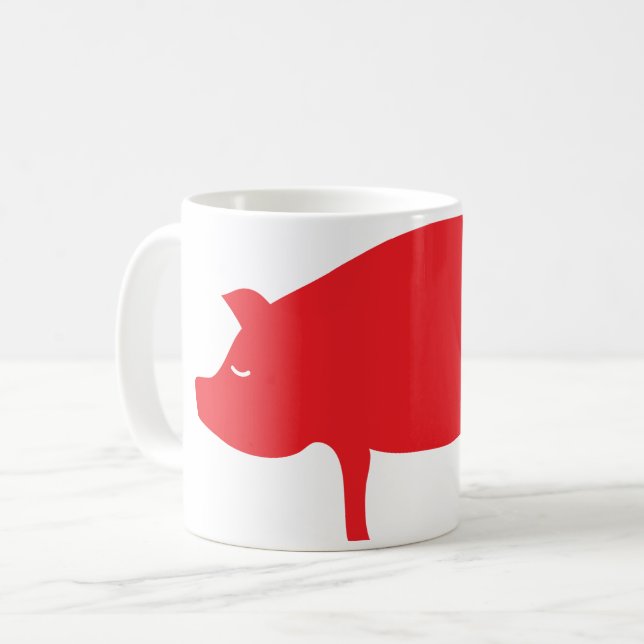 Red Red Pig Mug (Front Left)