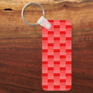 Red Red Red in Color Blocks Key Ring