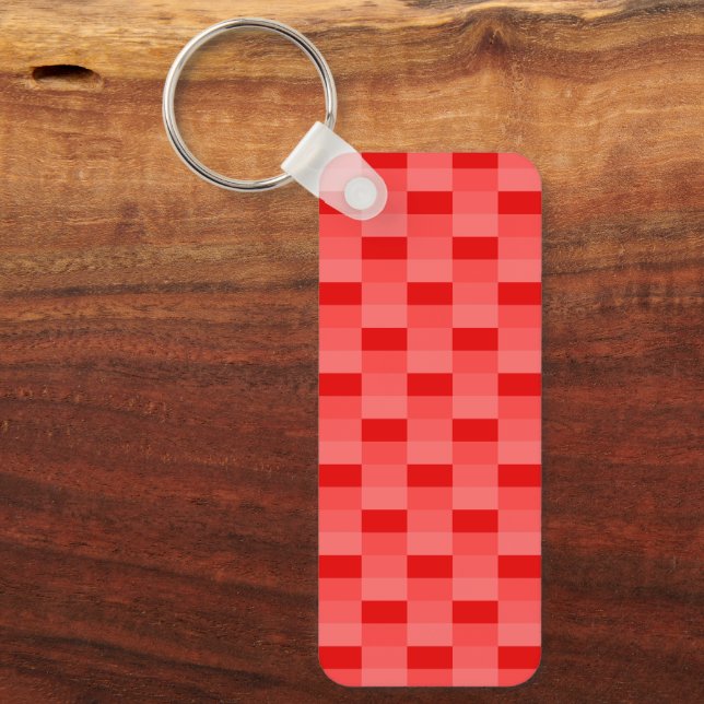 Red Red Red in Color Blocks Key Ring (Front)