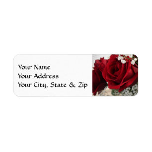 Red Red Rose Return Address Label