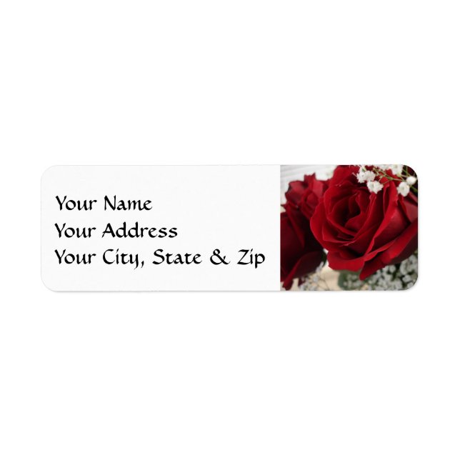 Red Red Rose Return Address Label (Front)