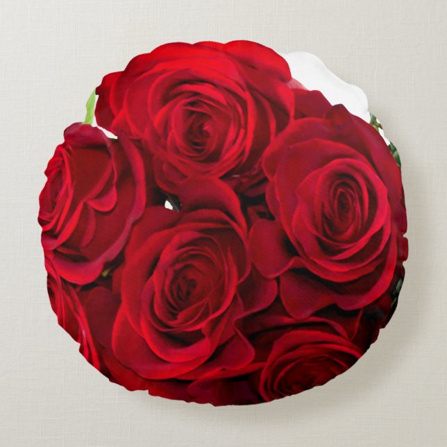 Red Red Rose Round Cushion (Front)
