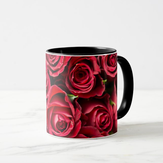 Red, red roses mug (Front Right)
