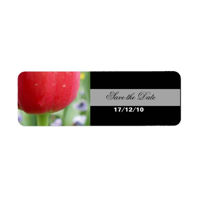 Red Red Tulip Return Address Label (Front)