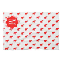 Red Red White polkadot elephant