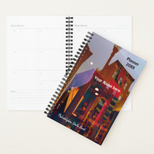 Red Reflections on the streets of Philadelphia Planner