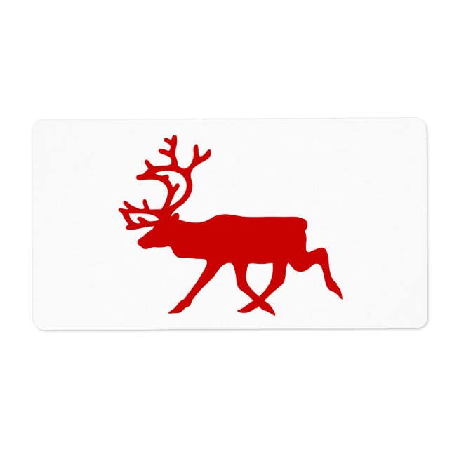 Red Reindeer / Caribou Silhouette (Front)