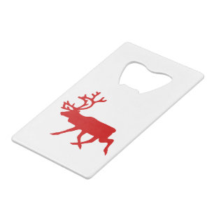 Red Reindeer / Caribou Silhouette
