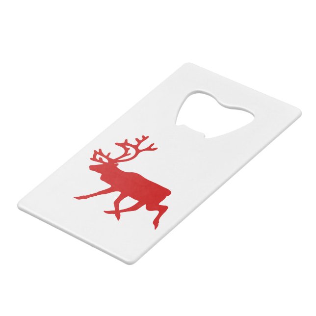 Red Reindeer / Caribou Silhouette (Front Angled)