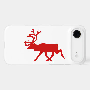 Red Reindeer / Caribou Silhouette
