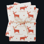Red Reindeer Christmas | Festive Forest Animal Wrapping Paper Sheet<br><div class="desc">Make your holiday gifts extra special with these red Christmas wrapping paper sheets featuring a charming hand drawn reindeer pattern. The rich red colour and minimalist woodland design bring a rustic yet modern touch to your Christmas packaging. Perfect for wrapping small presents, stocking stuffers, gift baskets, and party favours with...</div>
