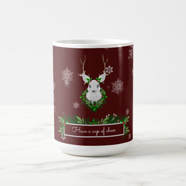 Red Reindeer Coffee Mug (Center)