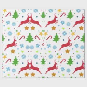 Red Reindeers  Wrapping Paper