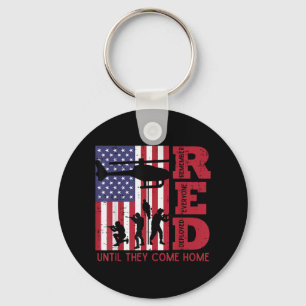 Red Remember Everyone Deployed Flag Helicopter Mem Key Ring