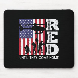 RED Remember Everyone Deployed Flag Helicopter Mem Mouse Pad