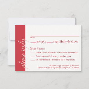 Red Response Card, Caroline Wedding Collection