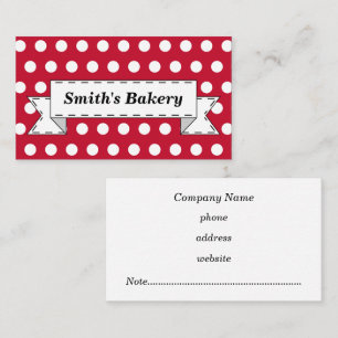Red Retro Banner Business Card