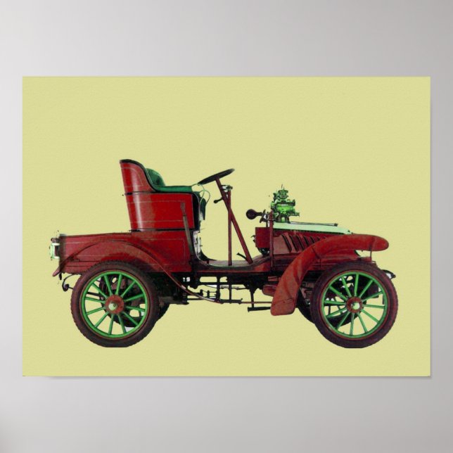RED RETRO CAR / AUTO RESTORATION - AUTOMOTIVE POSTER (Front)