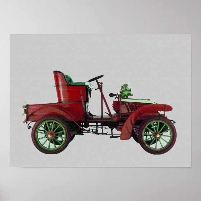 RED RETRO CAR / AUTO RESTORATION - AUTOMOTIVE POSTER (Front)