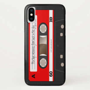 Red Retro Cassette Tape Personalised Case