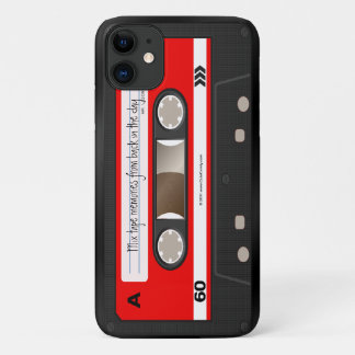 Red Retro Cassette Tape Personalised Case