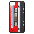 Red Retro Cassette Tape Personalised Case