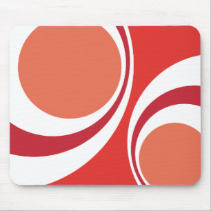 red retro mouse pad