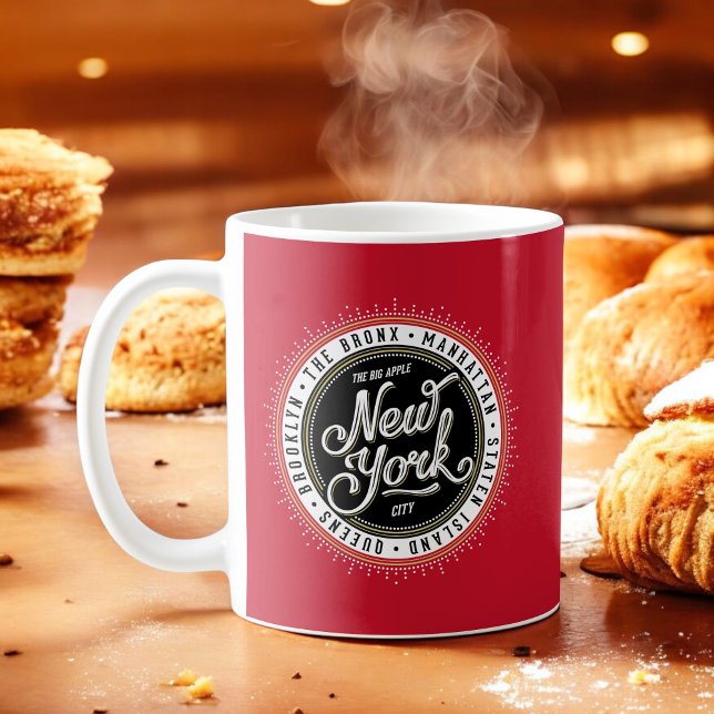 Red Retro New York City Logo Coffee Mug (Creator Uploaded)