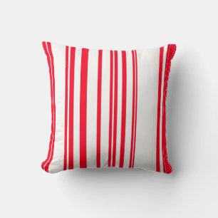 Red Retro stripe pattern Art Design Abstract Cushion