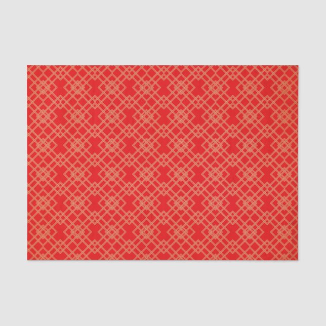 Red Retro  Tissue Paper (Front)