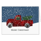 Red Retro Truck Christmas Tree