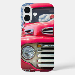 Red Retro Truck With Fuzzy Dice iPhone 16 Case