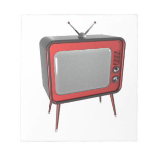 Red retro TV Notepad