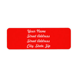 Red Return Address Sticker