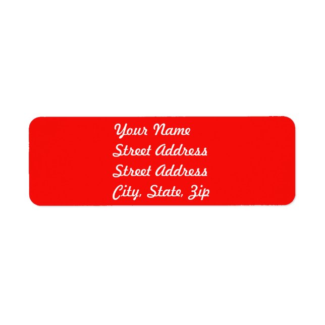 Red Return Address Sticker (Front)