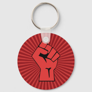 Red Revolutionary Fist Key Ring