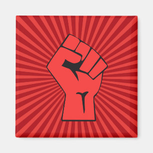 Red Revolutionary Fist Magnet