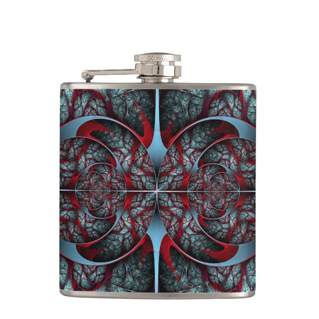 Red Revolver Flask (Front)