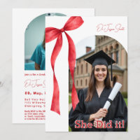 Red Ribbon Accent Graduation