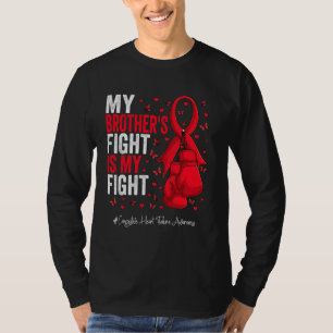 Red Ribbon Brother Congestive Heart Failure Awaren T-Shirt