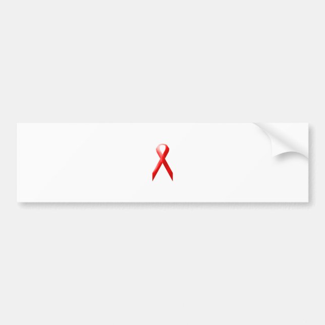 Red Ribbon Bumper Sticker (Front)