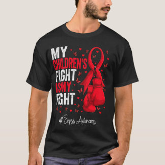 Red Ribbon Children Sepsis Awareness T-Shirt