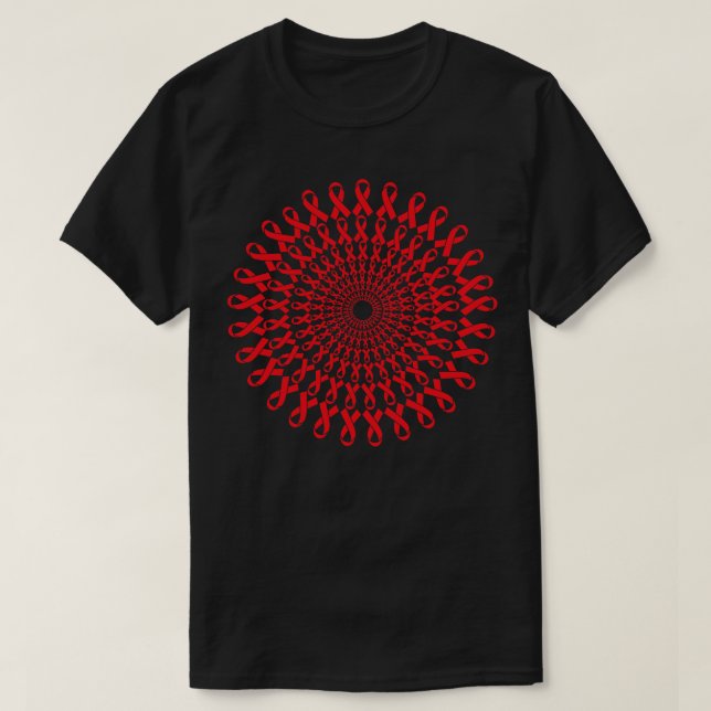 Red Ribbon Day Support for World Aids Day Awarenes T-Shirt (Design Front)