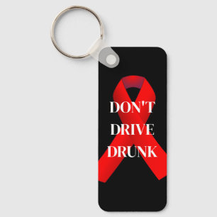 Red Ribbon Don't Drive Drunk Key Ring