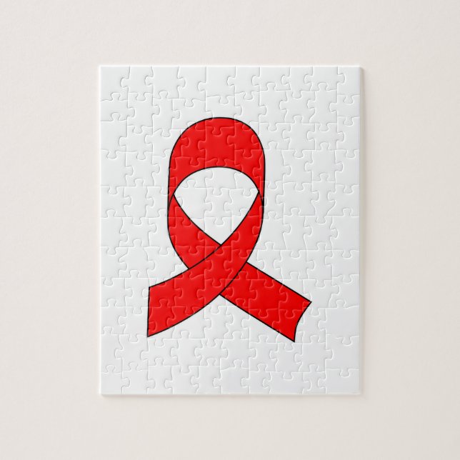 Red Ribbon Drawing Jigsaw Puzzle (Vertical)