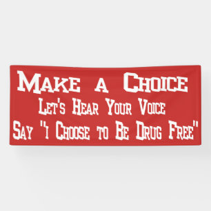 Red Ribbon Drug Free Say No To Drugs Banner
